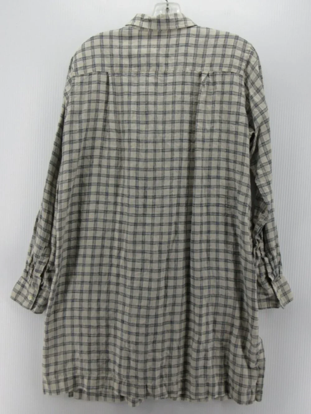Uniqlo Ines De La Fressange Dress Medium Linen Shirt Button Up Check - Picture 7 of 11